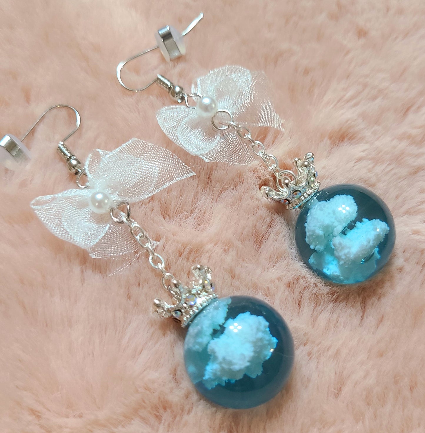 royal skys soft girl earrings silver