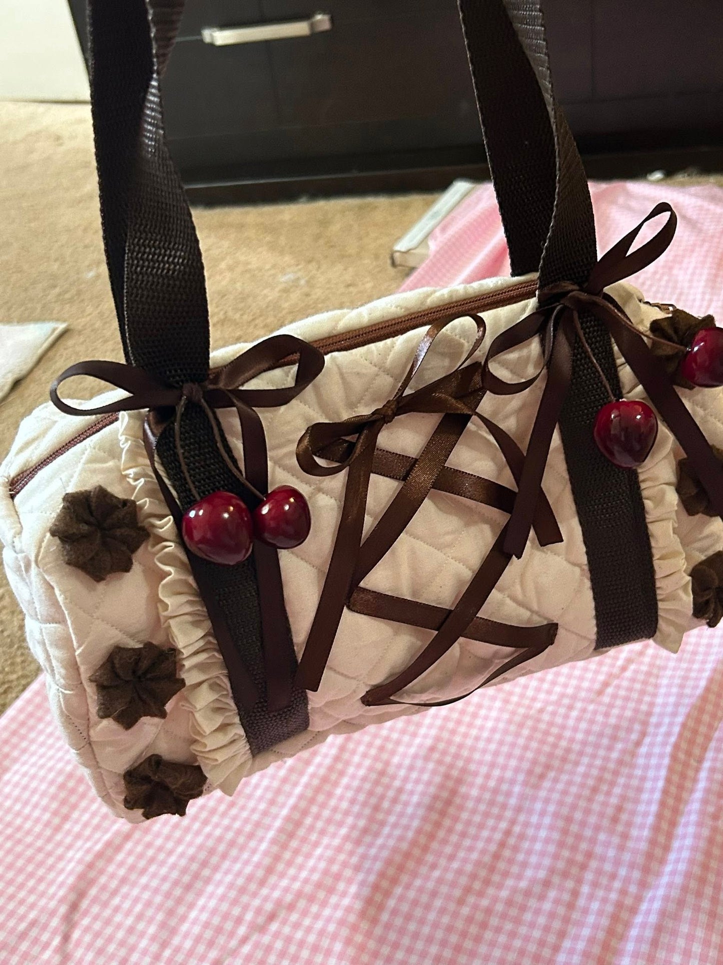 mini cake duffle bag