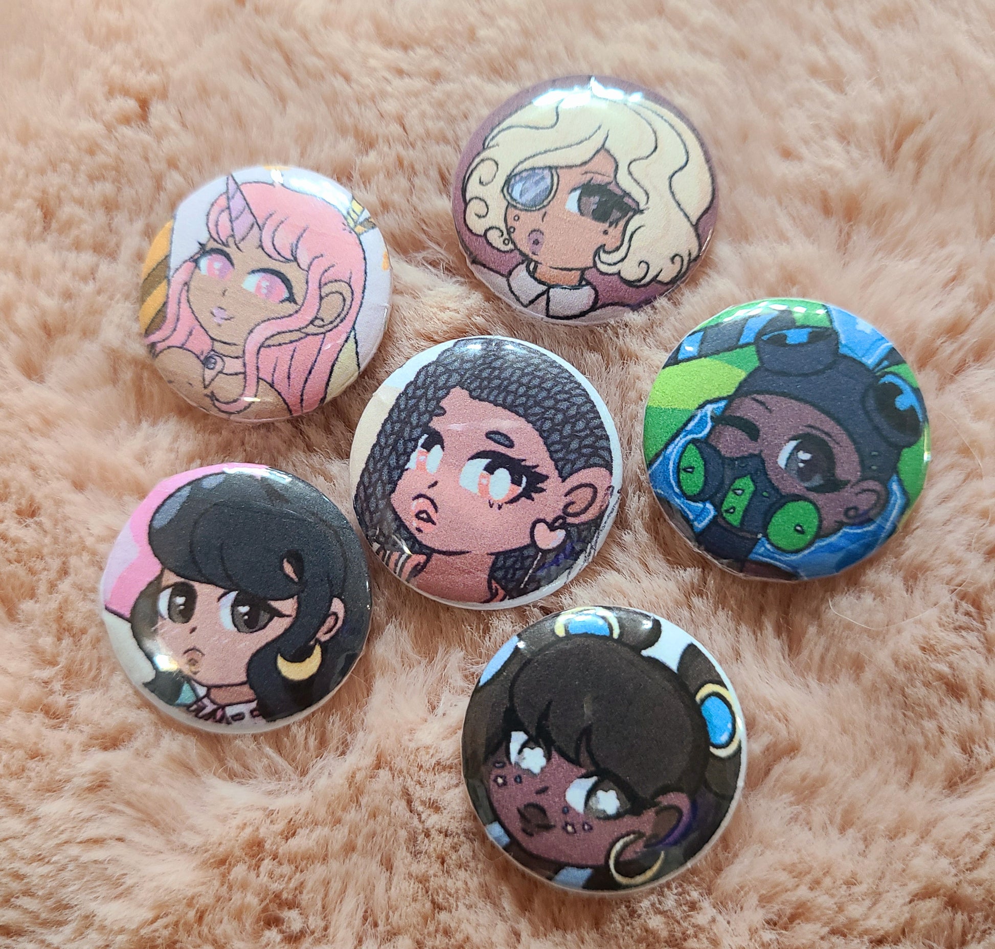 kawaii button pins pack kawaii girls