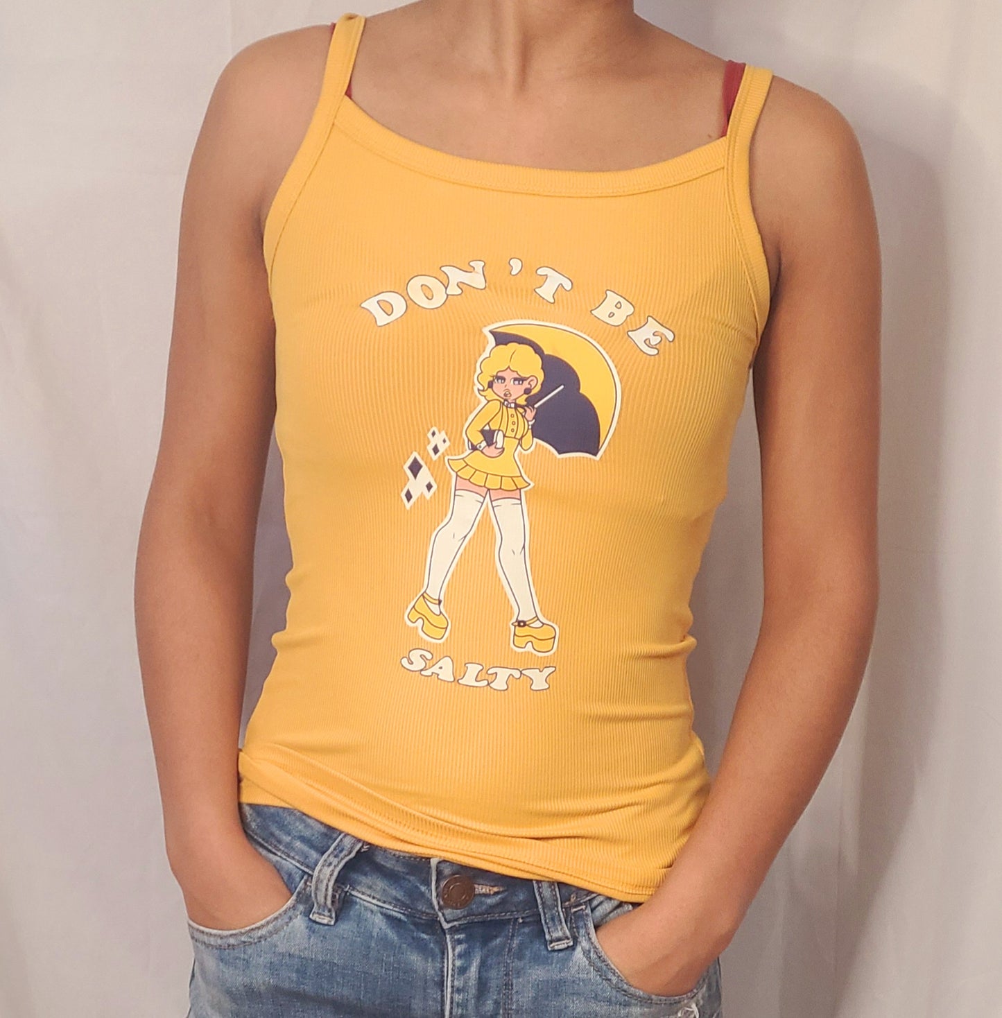 kawaii dont be salty top front view worn