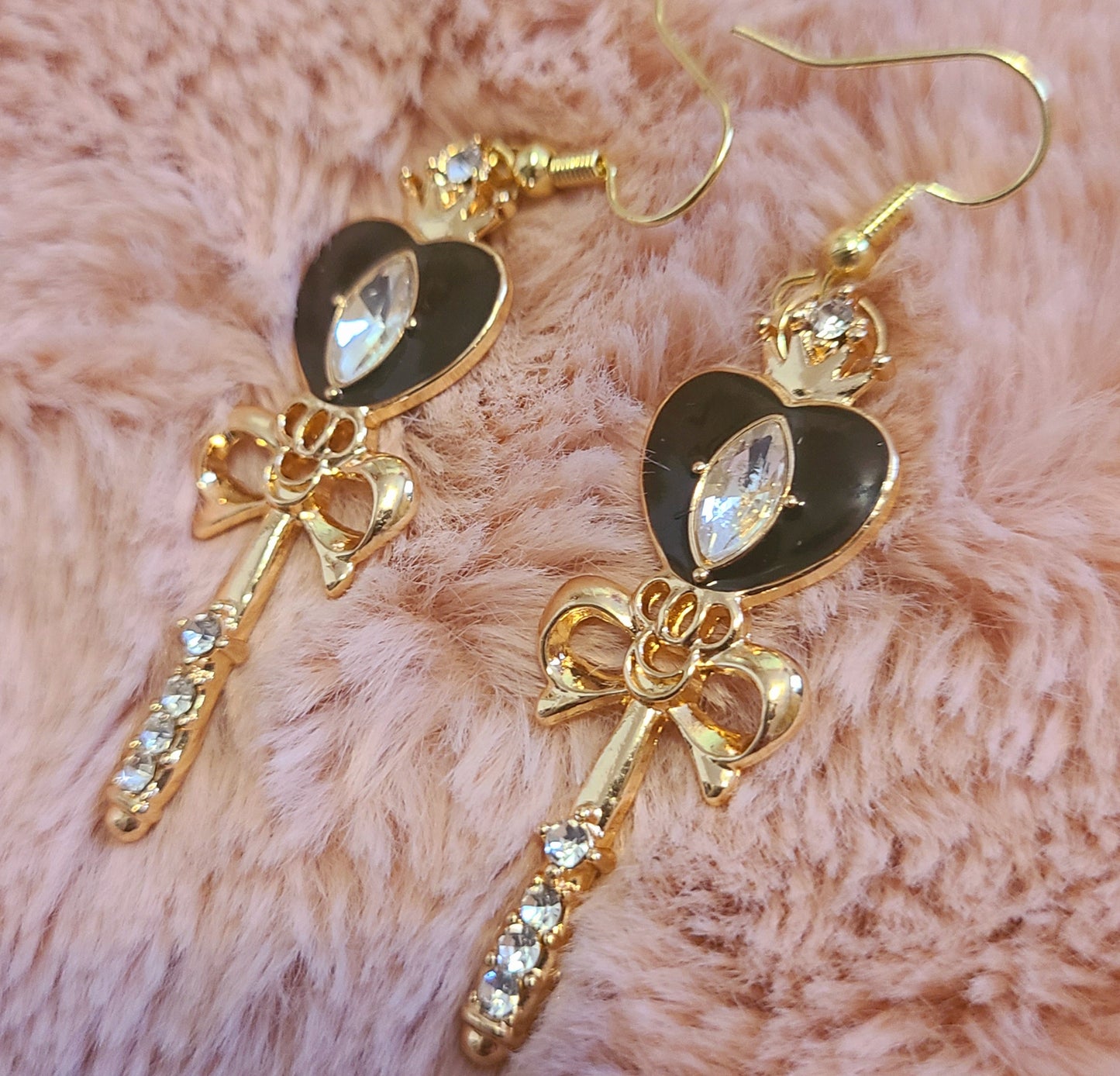 kawaii magical girl wand earrings