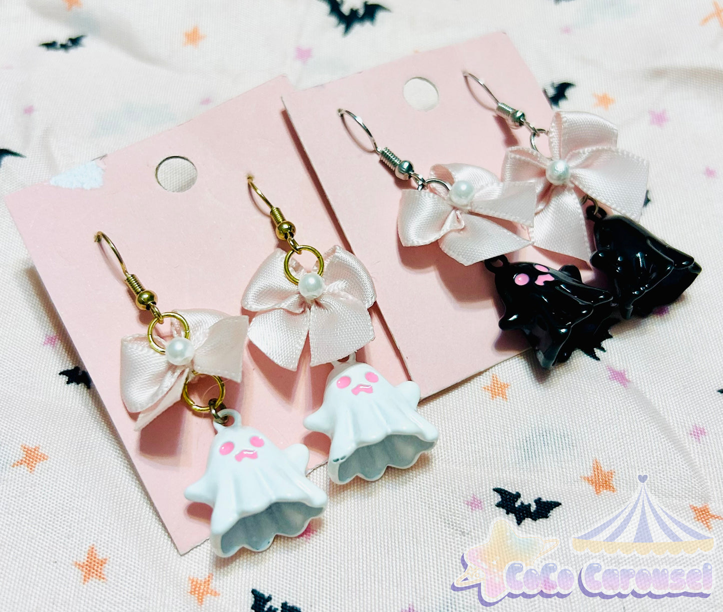 cute kawaii softgirl Halloween ghost earrings