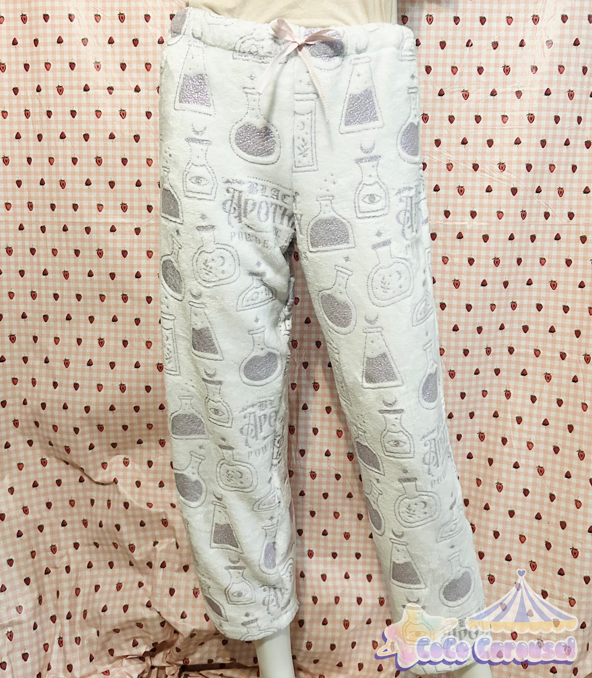 kawaii Halloween witchy pajama pants worn view 