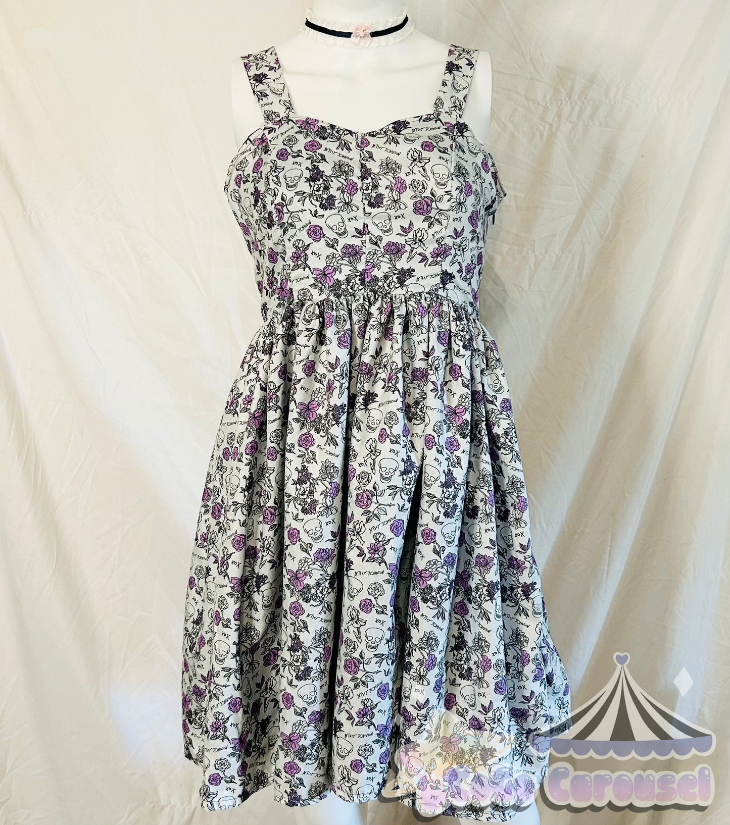 skull and roses lolita dress without petticoat