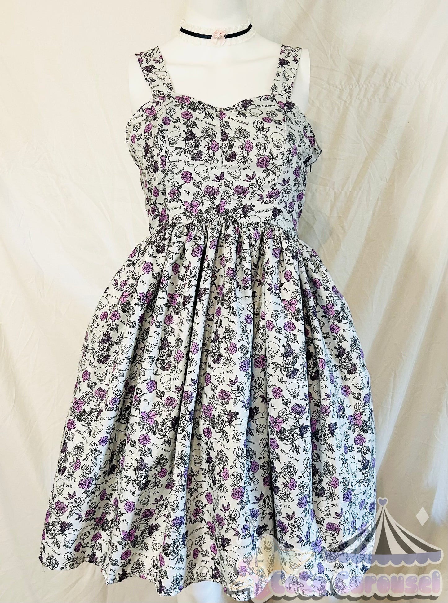 skull and roses lolita dress without bowclip