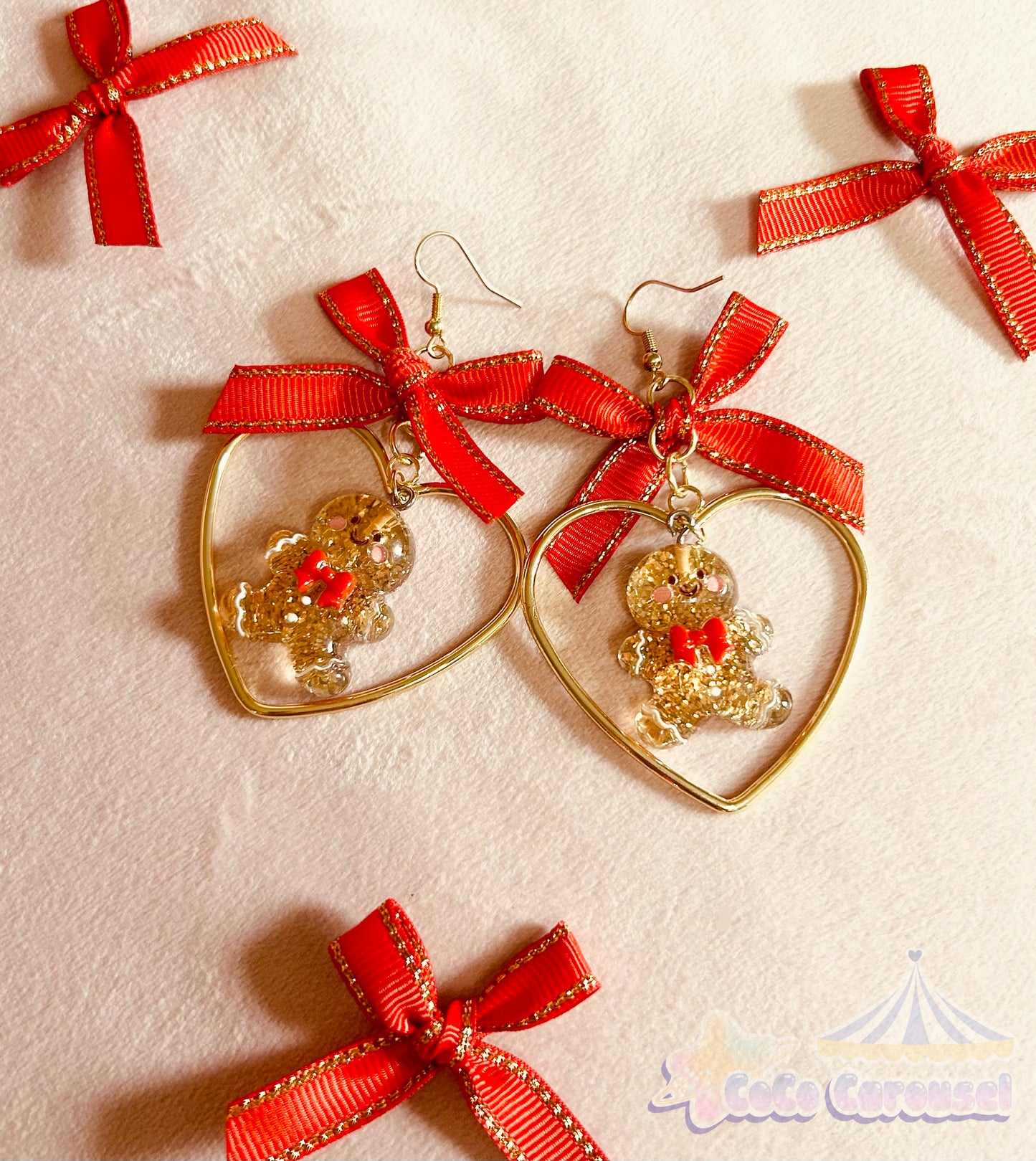 cute gingerbread man earrings