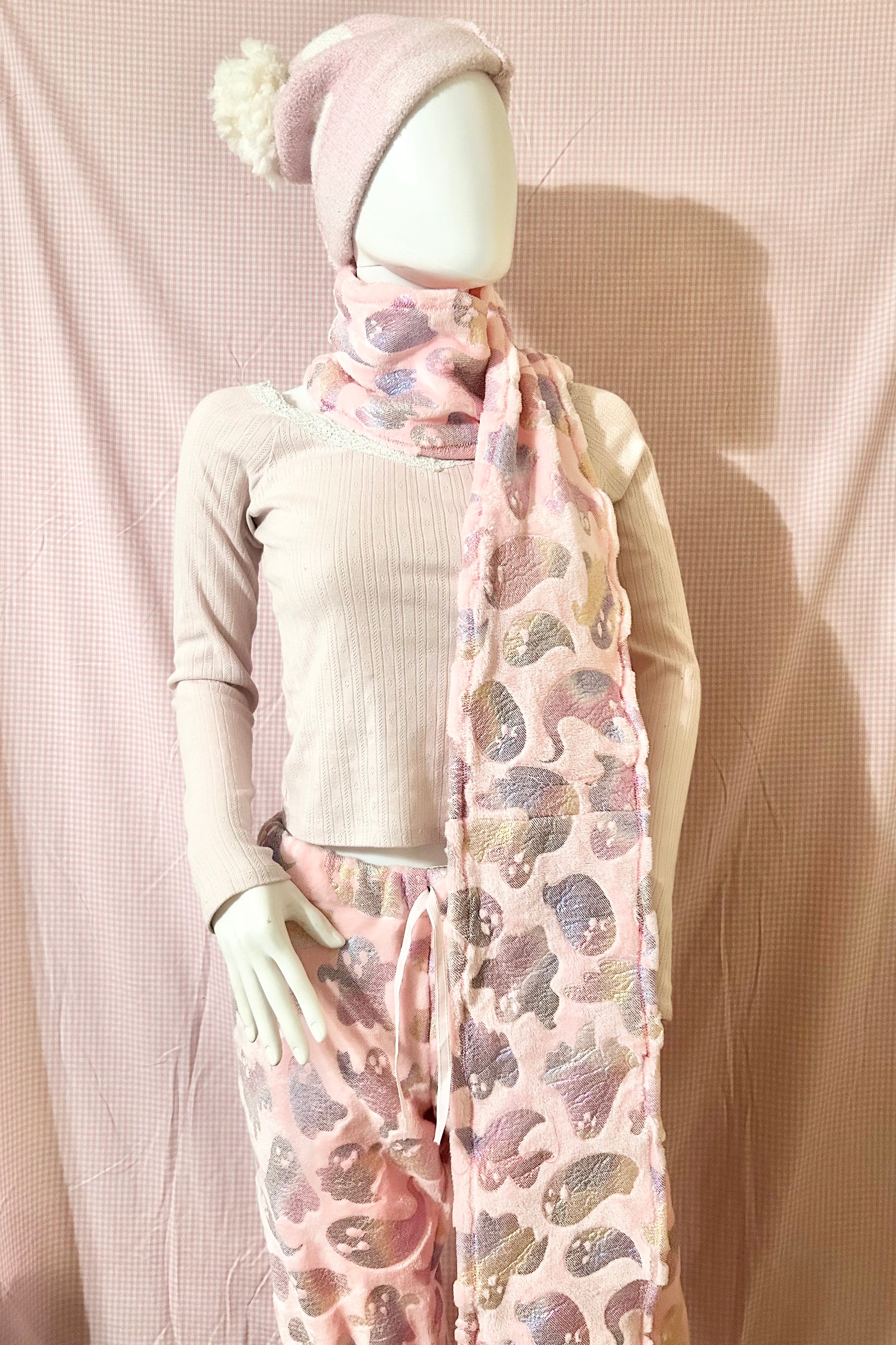 kawaii pastel goth scarf