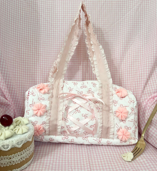 Ribbon Print Mini Duffle bag