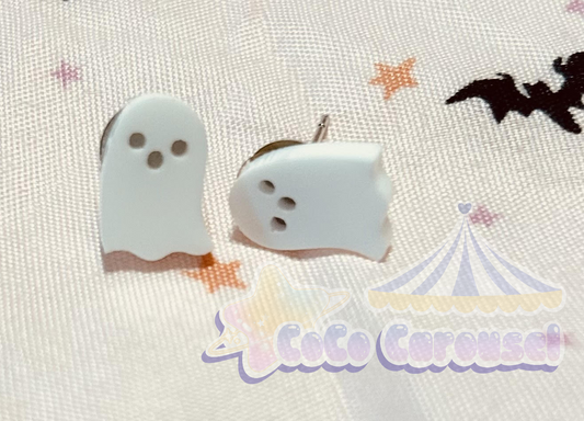 cute ghost earring studs