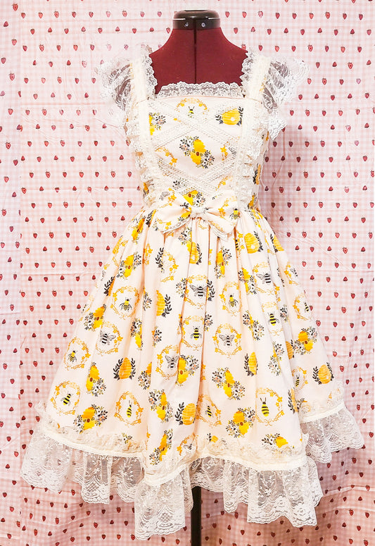 kawaii Honey Bee Lolita Dress front view